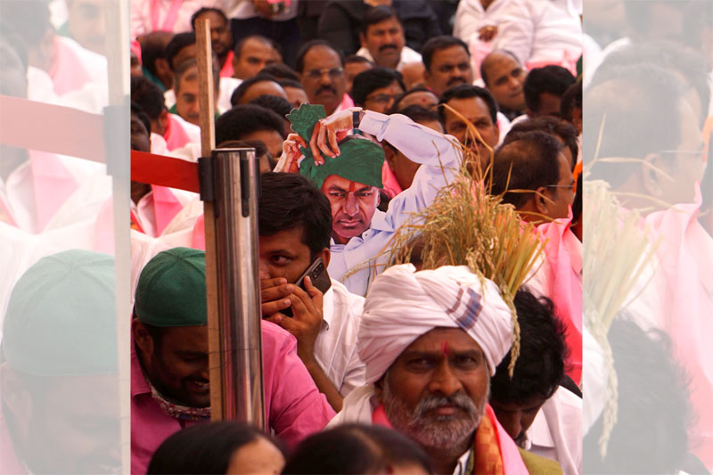 KCR DELHI MAHA DHARNA 3 Paddy procurement: Telangana CM leads 'Maha Dharna' in Delhi