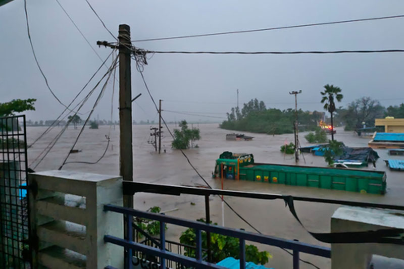 RAIN FLOODS Army helicopters for rescue in flood-hit Telangana village