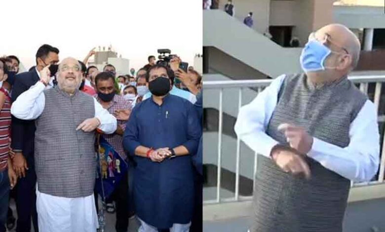 Amit Shah celebrates Uttarayan with temple visit, kite flying in Ahmedabad (video)