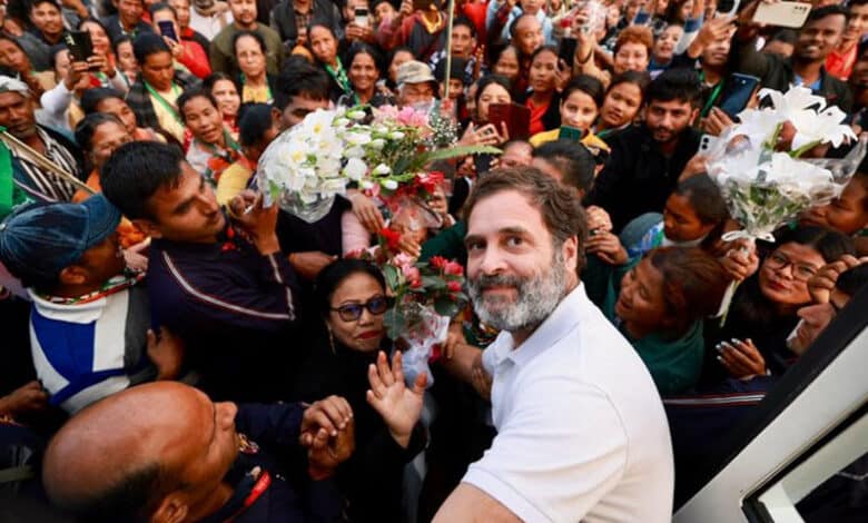 Rahul's Bharat Jodo Nyay Yatra Crosses into Meghalaya from Assam