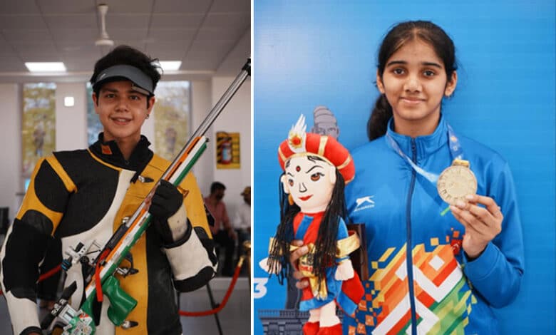 Adriyan Karmakar and Anushka Thokur Clinch Gold Medals in Shooting at KIYG 2023