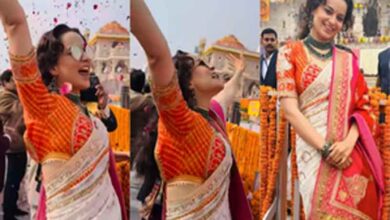 Kangana gleefully jumps during Pran Pratishtha of temple, chants 'Jai Shri Ram' (video)