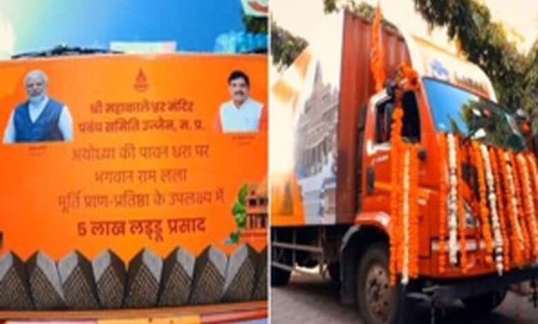 Madhya Pradesh Chief Minister Yadav Launches Trucks Transporting 500,000 'Laddus' to Ayodhya