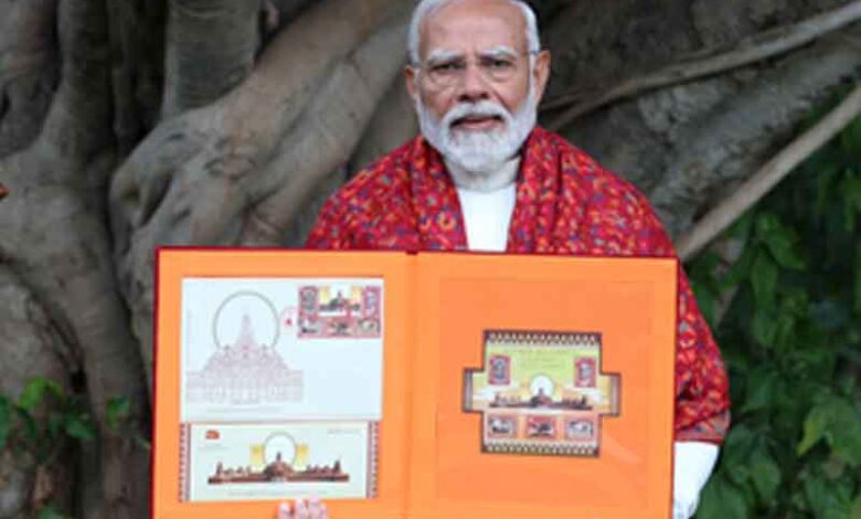 PM Modi releases commemorative postage stamps on Ram temple in Ayodhya