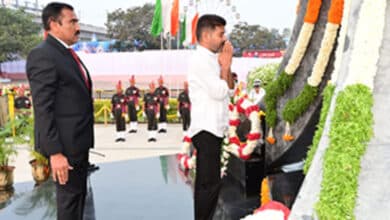 Telangana Chief Minister Honors Fallen Heroes at Martyrs’ Memorial (video)