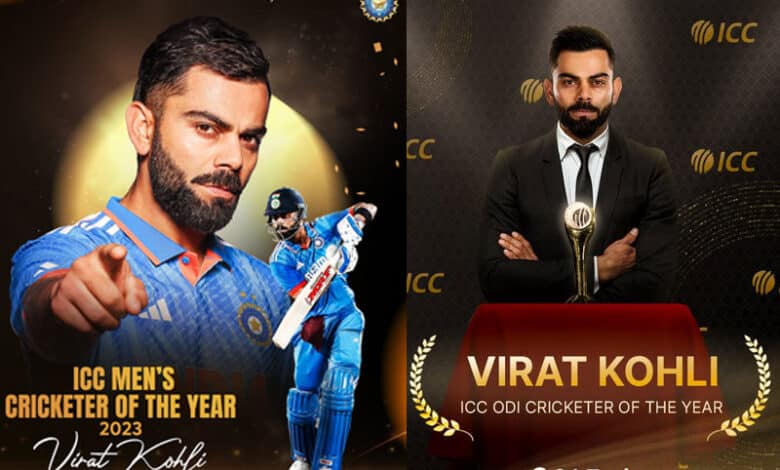 Virat Kohli awarded ICC Men’s ODI Cricketer of the Year 2023 (video)