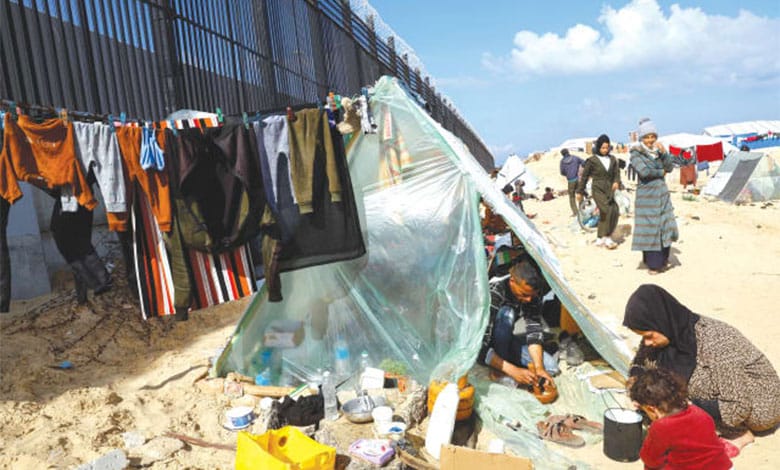 Egypt building wall near Gaza Strip's city of Rafah