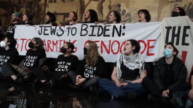 Pro-Palestinian protesters storm NBC lobby to disrupt Biden's show appearance