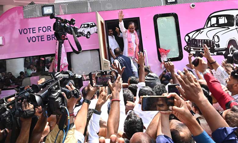 KCR launches his bus Yatra to continue for 17 days