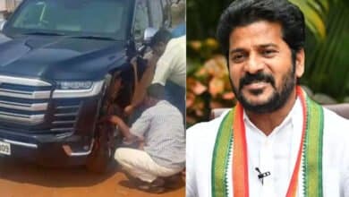 CM Revanth's convoy vehicle suffers flat tyre