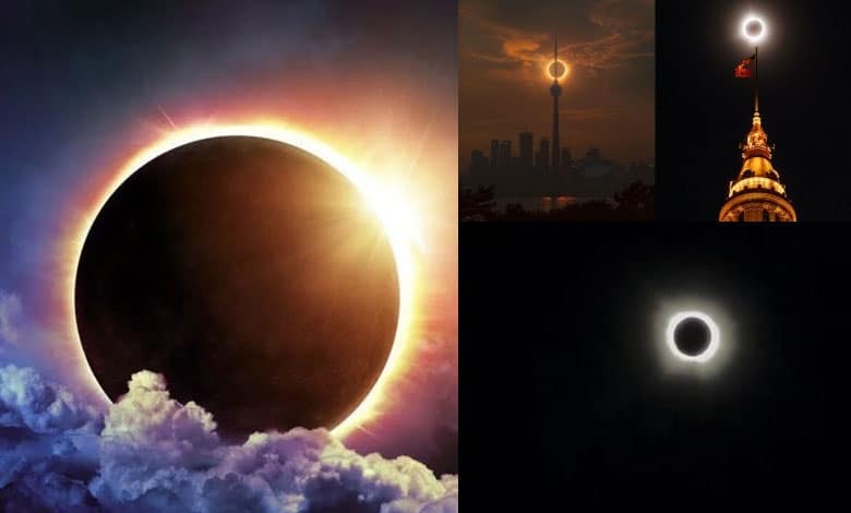 Toronto, other Canadian cities go dark as millions watch total solar eclipse: Videos