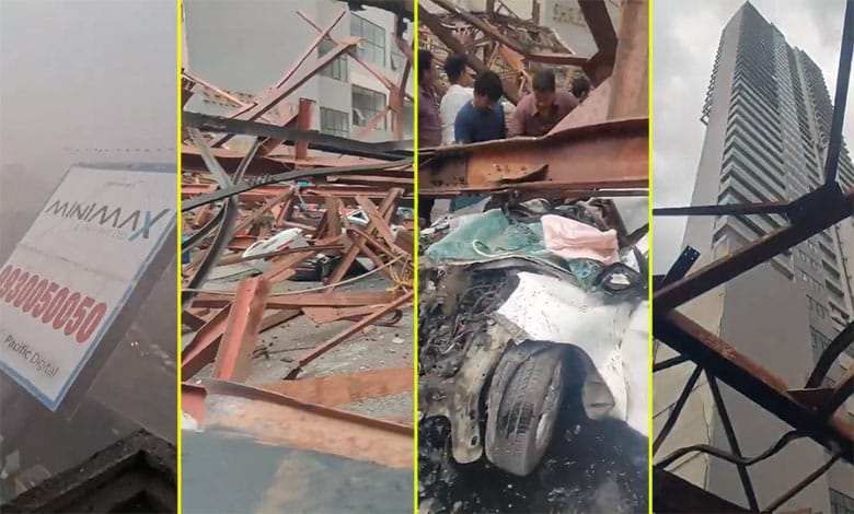 Mumbai dust-storm tragedy: 8 killed, 63 hurt as hoarding, vertical steel parking lot crash