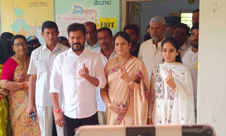 T'gana CM Revanth Reddy casts vote in Kodangal