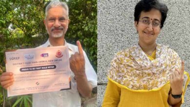 Lok Sabha polls: Voters queue up at polling booths in Delhi; Jaishankar, Puri, Atishi cast votes