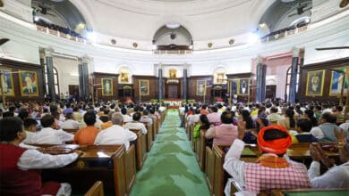 Narendra Modi elected as leader of NDA Parliamentary party, felicitated by allies