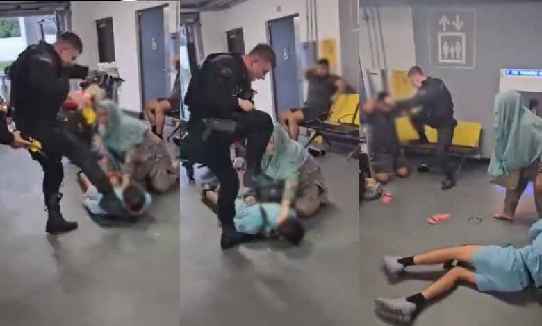 SHOCKING VIDEO: Police Officer Kicks and Stomps on Detained Muslim Boy at Manchester Airport