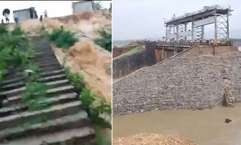 Breach in Peddavagu project inundates villages in Telangana, Andhra Pradesh