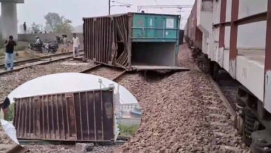 Containers fall off goods train in Haryana's Karnal, rail traffic affected