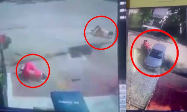 Horrible Video: Woman killed as speeding SUV rams scooty