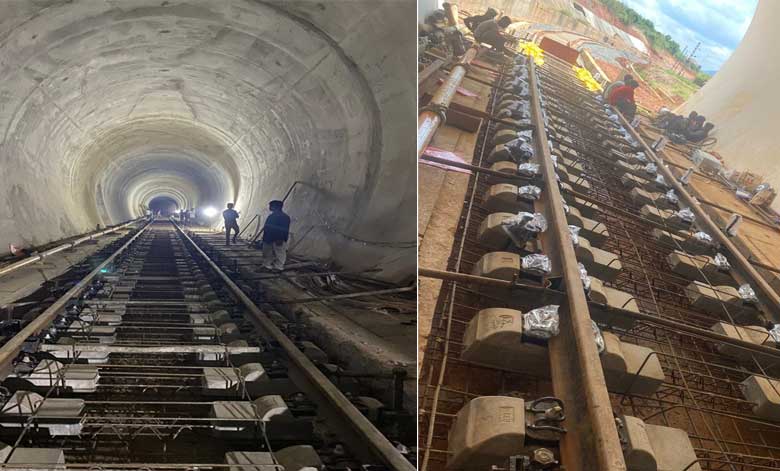 East Coast Railway adopts advanced ballastless track technology in tunnels