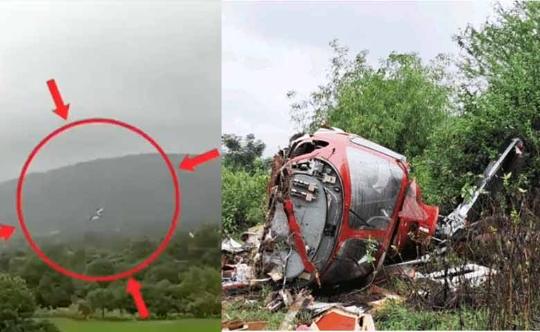 Hyderabad News | bound helicopter crashes in Pune; 4 occupants survive mishap