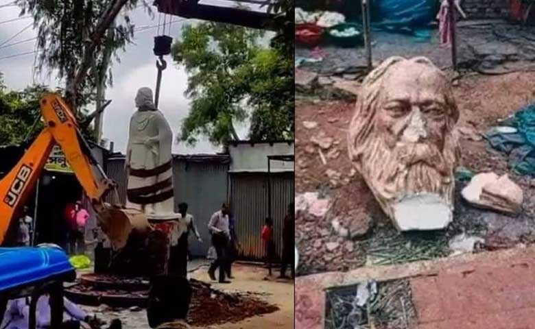 B'desh unrest: Attackers destroy statue and photos of India’s iconic personalities, IGCC