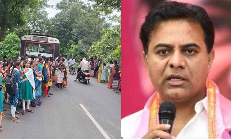 Telangana News | KTR slams govt over overcrowding of TGRTC buses