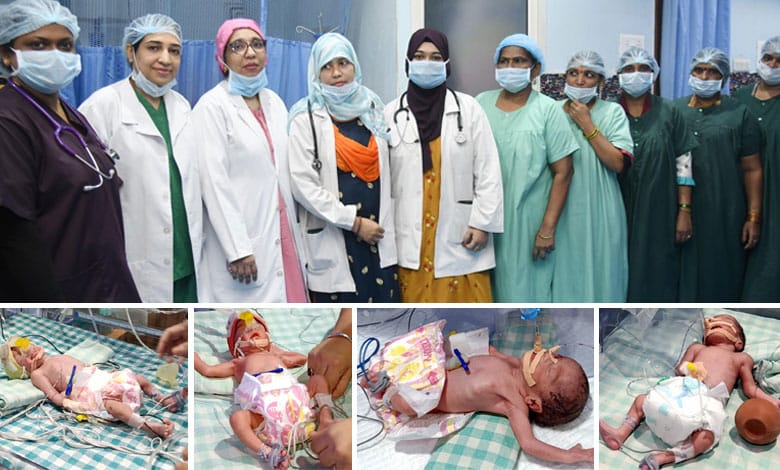 Hyderabad: 26 years old woman gave birth to quadruplets at Mina Multispecialty Hospital Mehdipatnam