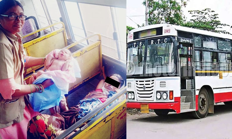 Telangana News | RTC Conductor Helps Woman Deliver Baby Girl Onboard Bus