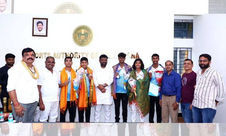 Telangana's Junior Swimmers Honored at Felicitation Ceremony for National Success