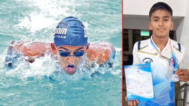 Telangana's Tejas Kumar Shines at National Aquatic Championship with Multiple Medals