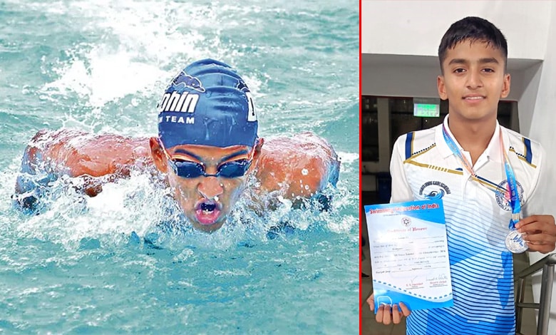 Telangana's Tejas Kumar Shines at National Aquatic Championship with Multiple Medals