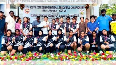 Telangana Women Secure Bronze Medal at the 16th South Zone National Throwball Championship 2024