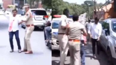 Heated Standoff at Telangana Bhavan: Police and BRS Workers Engage in Verbal Confrontation