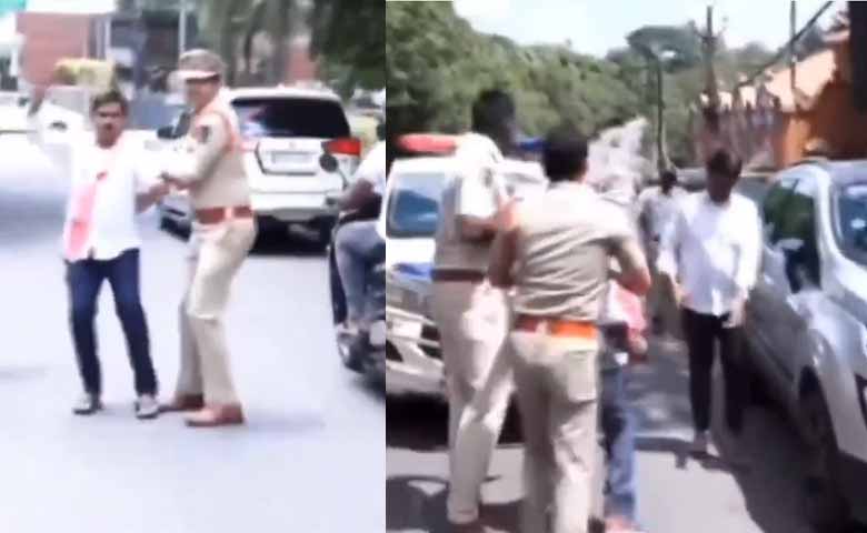 Heated Standoff at Telangana Bhavan: Police and BRS Workers Engage in Verbal Confrontation