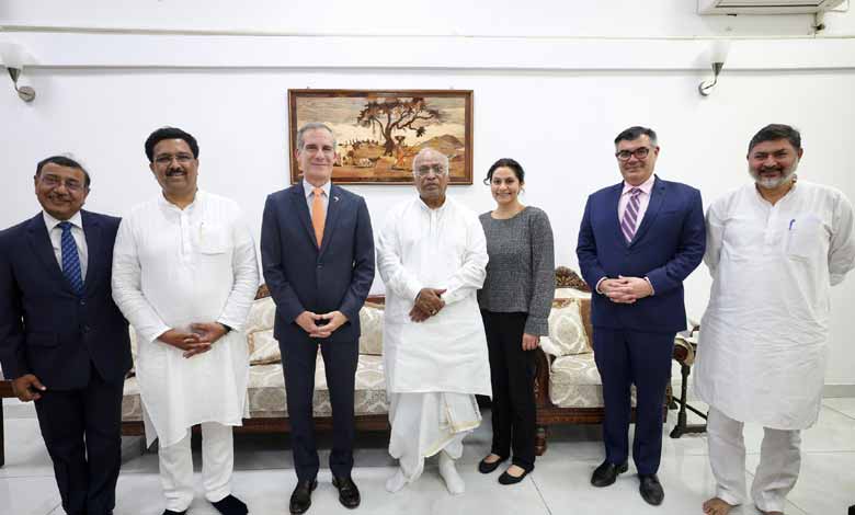 US envoy to India Eric Garcetti meets Cong chief Kharge