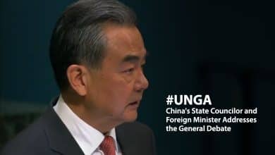 hina's Foreign Minister Wang Yi speaks at the UN General Assembly, urging against the escalation of the Ukraine conflict.