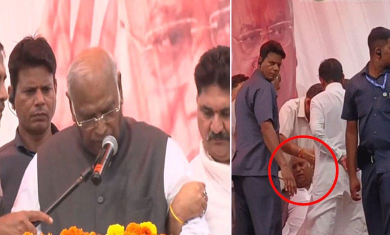 Kharge Falls Ill During Speech in Kathua, says: 'I Am 83 but Not Going to Die Until Modi is Removed' (Video)