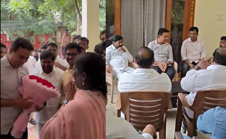 KTR Visits Former Minister Jagadish Reddy for Lunch Amid BRS Leadership Discussions