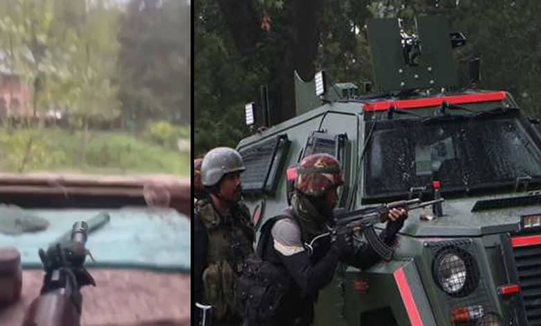 Terrorists exchange fire with security forces in J-K's Kulgam