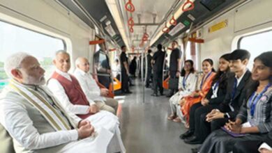 PM Modi travels in Ahmedabad Metro after inaugurating 2nd phase