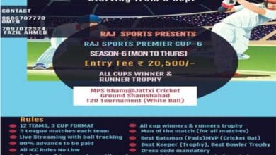 Raj Sports Premier Cup-6: Exciting T20 Tournament Kicks Off from September 9th*