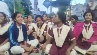 Telangana residential school students protest teacher's misbehaviour