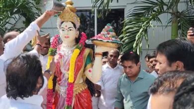 National Integration Day: KTR and Team Honor Telangana Talli with Flag Hoisting and Ritual Offerings