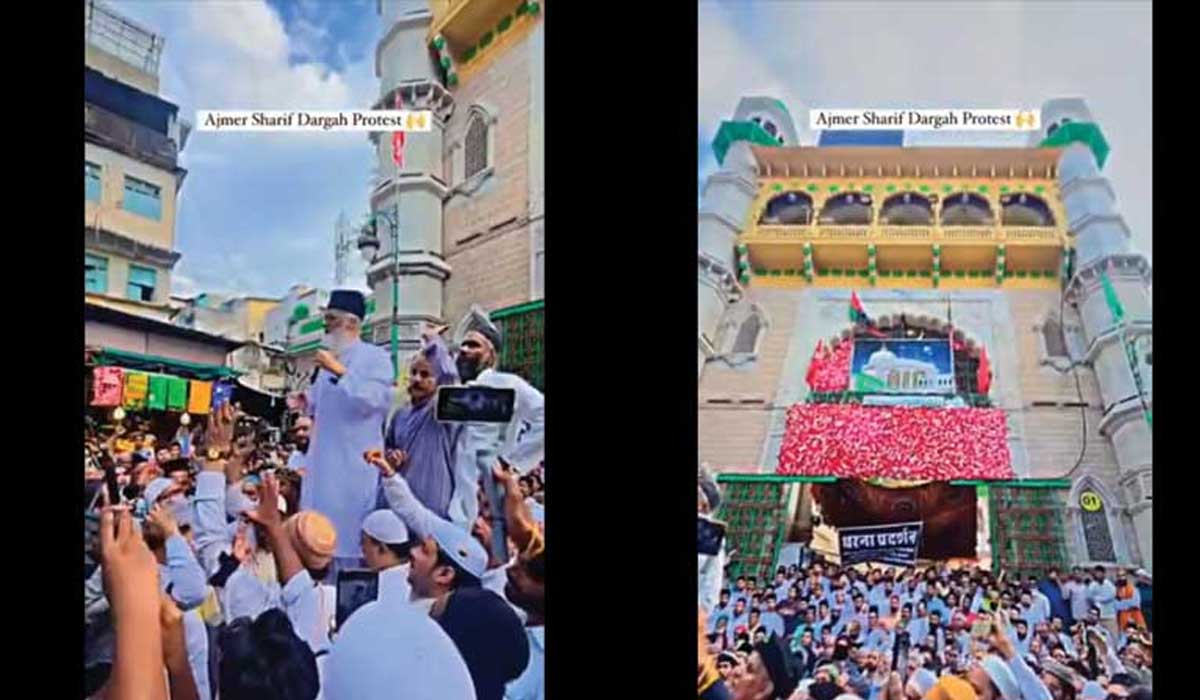 Muslims Protest at Ajmer Dargah, Call for Action Against Hate Speech