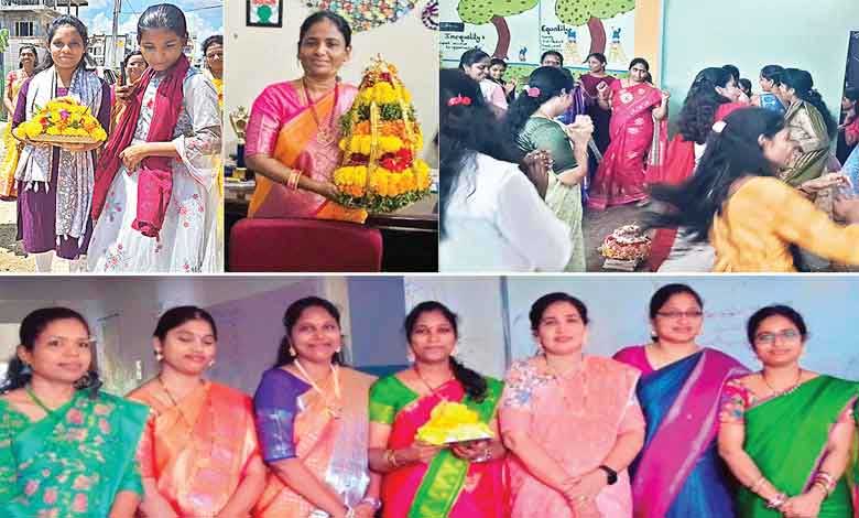 Muslim students are also being forced to play Bathukamma in TMREIS Schools