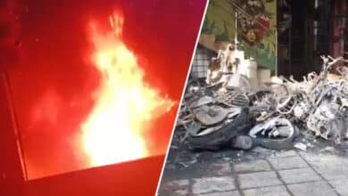 Massive Fire Erupts in Hyderabad’s Vivek Nagar: Battery Bike Explosion Suspected