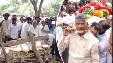 Funeral of Nara Ramamurthi Naidu Completed in Nara Vari Palle, Andhra Pradesh