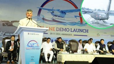 Andhra CM launches demo seaplane flight from Vijayawada to Srisailam