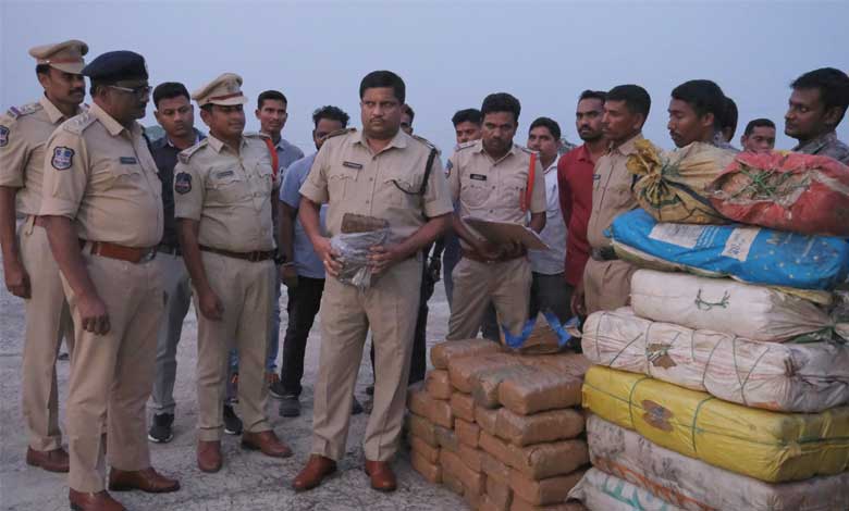 Ganja Worth Rs 72.50 Lakh Seized in Asifabad; Driver Arrested for Smuggling